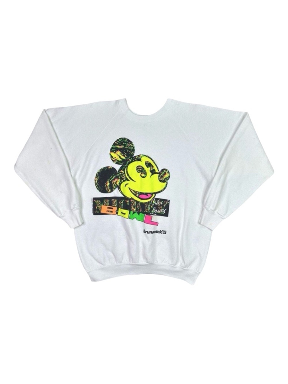 Vintage 90’s Disney Mickey Mouse Bowling Crew Neck Sweatshirt - Size XL